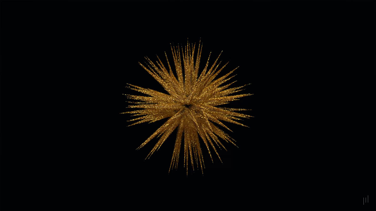How to Explode Your Production With POZ Wealth Management – Slide featuring a dynamic video animation of golden particles exploding, symbolizing financial growth and success.